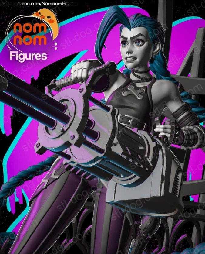 英雄联盟 金克斯 暴走萝莉  3D打印图纸